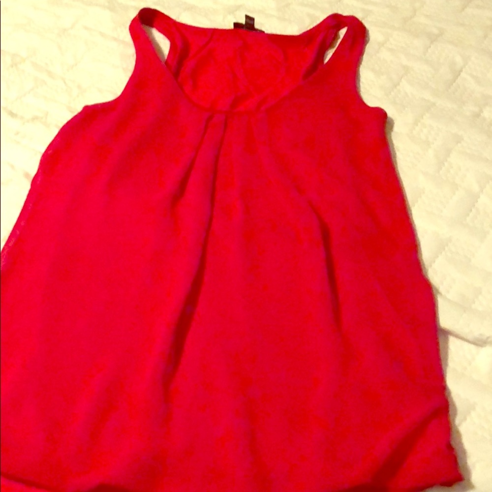 Fancy red blouse!